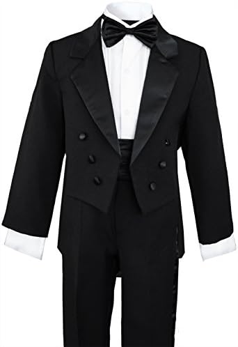 Boys Black Tuxedo with Tail Outfit Set