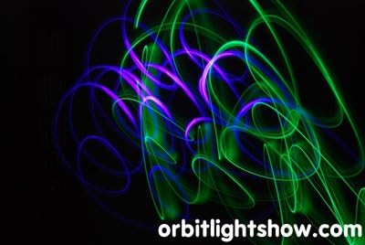 4-light Hulk Green Purple LED Rave Orbital Orbit Light Show