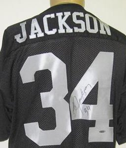 Bo Jackson Signed Oakland Raiders Russell Authentic Style Jersey