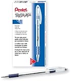 Pentel R.S.V.P. Ballpoint Pen, 0.7mm Fine Tip, Blue Ink, Box of 12 (BK90-C)