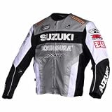 Joe Rocket Mens Suzuki Replica Mesh Motorcycle Jacket (gunmetal/white/blk/silver)