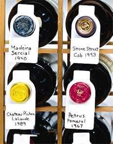 Oenophilia Wine Bottle Tags Cellar Set - White