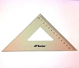 21cm 210mm 45º Degrees Professional Metric Plastic Set Square Triangle - Technical Drawing Drafting Art Craft School Office