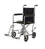 19 Transport Wheelchair Lightweight with Sturdy Steel Frame