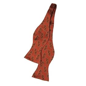 University Orange Hand-Tied Bow Tie with "OSU" Logo