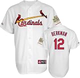 Lance Berkman Jersey: Youth St. Louis Cardinals #12 Home White Replica Jersey with 2011 World Series Champions Patch