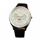 6sense Stylish 6 Hand Mens White Dial Quartz Analog Watches