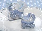 Adorable Blue Baby Carriage Candle (Set of 6) - Baby Shower Gifts & Wedding Favors