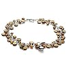 PearlsOnly Honey - Pearl with Heart Charms Champagne 6-7mm A Freshwater Pearl Necklace