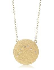 Ella Poe "Constellations" 14k Gold Vermeil Aquarius Diamond Pendant Necklace