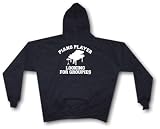 Piano Player Looking For Groupies Distressed Logo Men's Hoodie Sweat Shirt Small thru 4XL