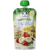 Gerber Third Foods Organic Baby Food Pouch, Bananas, Raspberries, and Vanilla with Yogurt, 4.23 Ounce (Pack of 12)