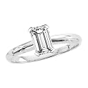 0.51 ct. J - VVS1 GIA Certified Emerald Cut Diamond Solitaire Engagement Ring (White or Yellow Gold)
