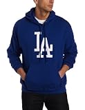 MLB Men's Los Angeles Dodgers Suede Tek Long Sleeve Hooded Fleece Pullover (Deep Royal, X-Large)