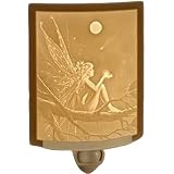 FAIRY CATCHING A FALLING STAR - CURVED PORCELAIN NIGHT LIGHT DESIGNED BY DAVID DELMARE