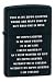 Zippo Creed Black Matte Pocket Lighter
