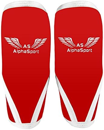 AlphaSport Knee Sleeve (1 Pair)(Red Medium(35-37cm)