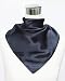 Satin Plain Deep Blue Silk Bandana 21