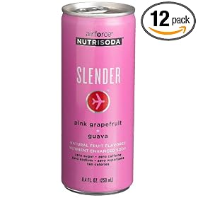 airforce Nutrisoda Slender, Grapefruit and Guava, 8.4-Ounce Cans (Pack of 12)