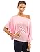 PattyBoutik Women's Kimono Sleeve One Shoulder Tops