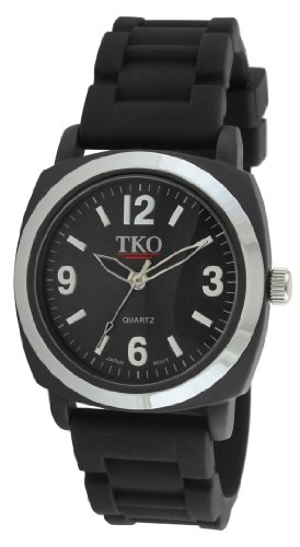 TKO ORLOGI Women's TK584-BK Milano II Unisex Black Rubberized Case Watch