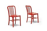 Lasenza Aluminum Cafe Dining Chair Set of 2 by Wholesale Interiors