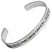 What Cancer Cannot Do Cuff Bracelet - Stainless Steel - One Size Fits Most - (with FREE Velvet Pouch!)