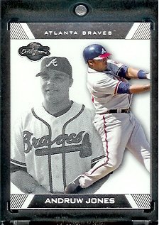 2007 Topps Co-Signers #57 Andruw Jones Atlanta Braves Baseball Card - Mint Condition - In Protective Display Case !