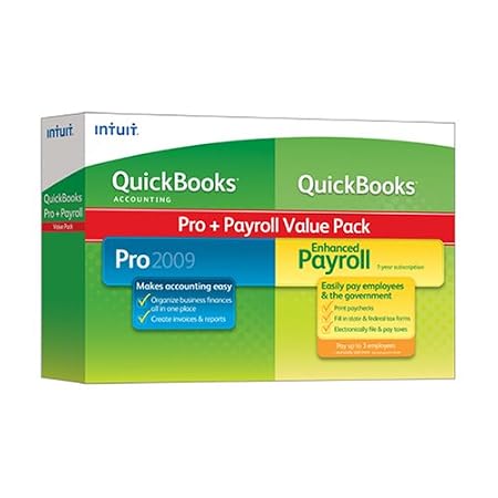 QuickBooks Pro 2009 With Enhanced Payroll Up To 3 Employees 2009 [OLD VERSION]