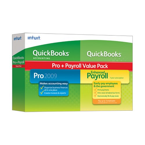 QuickBooks Pro 2009 With Enhanced Payroll Up To 3 Employees 2009 [OLD VERSION]