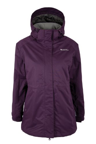 Omega Womens Waterproof Long Jacket Coat - Colour Purple Size 16