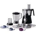 Philips HR7762/90 Robot Viva - Batidora, bol y picadora con 4 discos (750 W), color negro