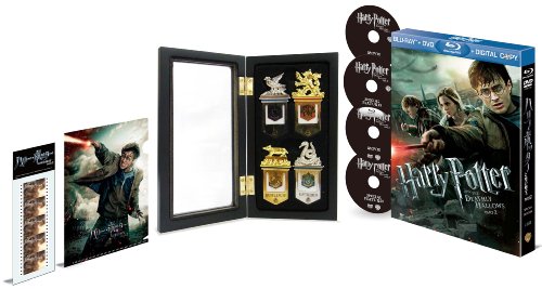 【Amazon.co.jp限定】 ハリー・ポッターと死の秘宝 PART2 ブルーレイ & DVDセット スペシャル・エディション（4枚組）＋ホグワーツブックマーク〈木製ケース入り〉セット［完全数量限定］