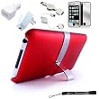 Xtreme Advance Innovative Build In Chrome Metal Kickstand Dock Case for iPod Touch 3rd Generation 8GB 32GB and 64GB + Includes a 3 in 1 USB Travel Charger Set Home, Car Charger / USB Data Sync Cable + Includes a 4 Inch eBigvalue (TM) Determination Hand Strap and a Mirror Screen Protector For your iPod