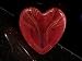 Red Orange Bijou Glass Swirl Heart