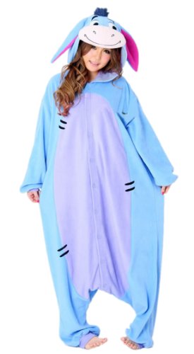 Superlieu Unisex Eeyore Donkey Kigurumi Pajamas Anime Costume