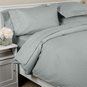 Dobby Check 500TC Egyptian Cotton Sheet Set, Full, Teal by 