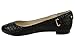 Michael Kors Women's Dion Black Leather ballet flats