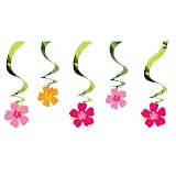 Produkt-Bild: Spiral-Girlande Blumen, 61cm, 5 Stk. -Hawaii-Deko-