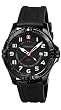 Wenger Men's 77073 Squadron GMT Black Ion-Plating Rubber Strap Watch