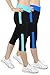 iloveSIA 2PACK Women's Capri Yoga Running Pants Leggings Blue+Sky Blue M