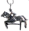Jumping Horse with Rider Sterling Silver Charm