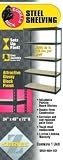 Gorilla Rack GRZ6-4824-5IMP Five Shelf 48-Inch-by-24-Inch-by-72-Inch Shelving Unit, Black