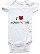 I LOVE WASHINGTON - WASHINGTON BABY - State-series - White, Blue or Pink Onesie / Baby T-shirt
