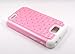 Thousand Eight(TM) For LG Optimus L90 Diamond Studded Silicone Rubber Skin Hard Case + [FREE LCD Screen Protector Shield(Ultra Clear)+Touch Screen Stylus] (Diamond light pink/white)