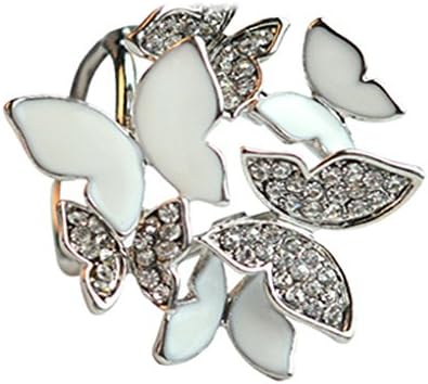 Chicche Women's Butterfly Shape Scarf Clip Designer Slides Scarves Ring Fashion Metal Buckle Color Silver