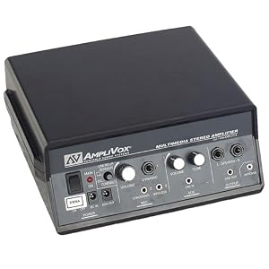 50 Watt Multimedia Stereo PA Amplifier, 3 Mic Inputs, 2 Speaker Jacks