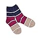 TeeHee Little Boys Basic Cotton Crew Socks 6 Pair Pack (6-8 Years, Rugby Stripe)