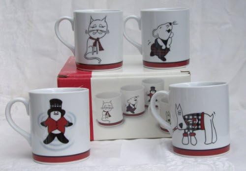 Studio Nova Santa's Little Helpers Accent mug, 14 oz., Set of 4