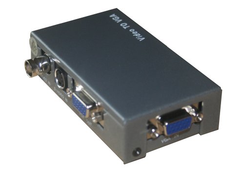 Visua BNC, CVBS, CCTV, Composite S-Video to VGA Converter / Adapter PAL / NTSC Metal Case